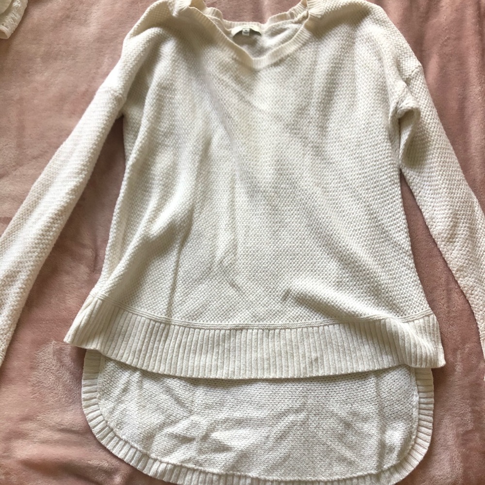 Madewell, white knit sweater